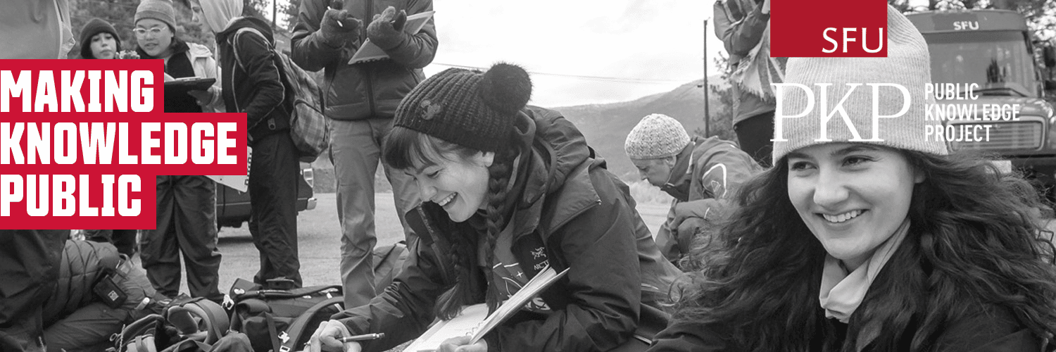 This banner represents Public Knowledge Project's mission toward 'Making knowledge public'.