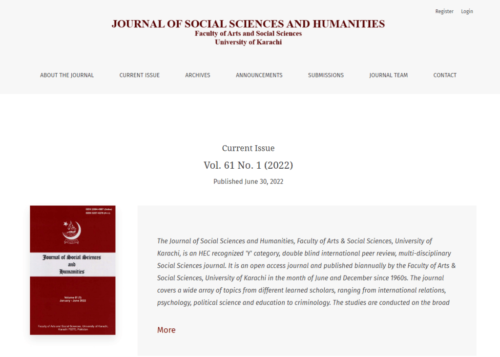 Journal of Social Sciences and Humanities