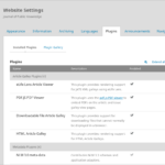 Plugin management area