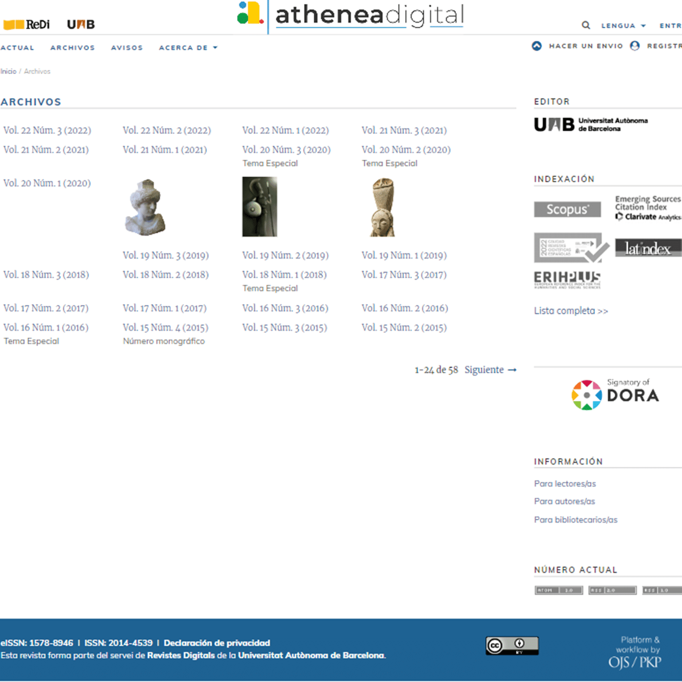 The archive of this journal displays some covers but mostly links to the journal issues for the archive. 