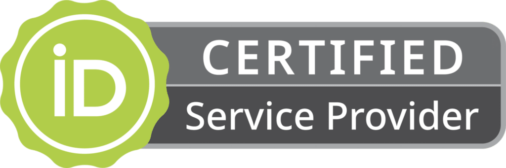 A badge indicating that PKP is an ORDIC Certified Service Provider.  