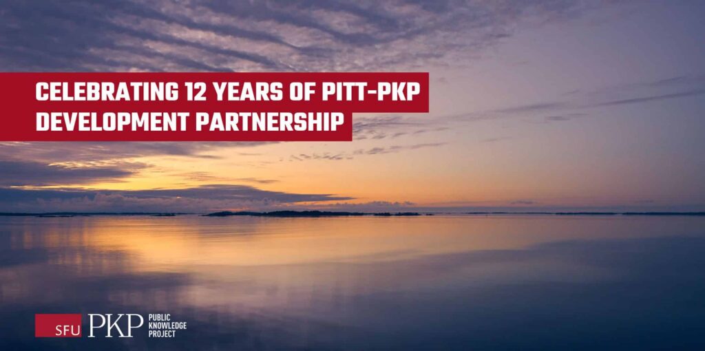 PKP Newsletter, Archipelago, celebrating 12 years of Pitt-PKP development partnership. The Stockholm Archipelago in Sweden represents the newsletter concept of connecting "islands" of knowledge and communities for collaboration.