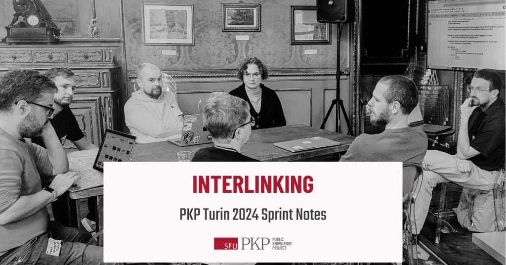 Working group "Interlinking" at the PKP Turin Sprint 2024